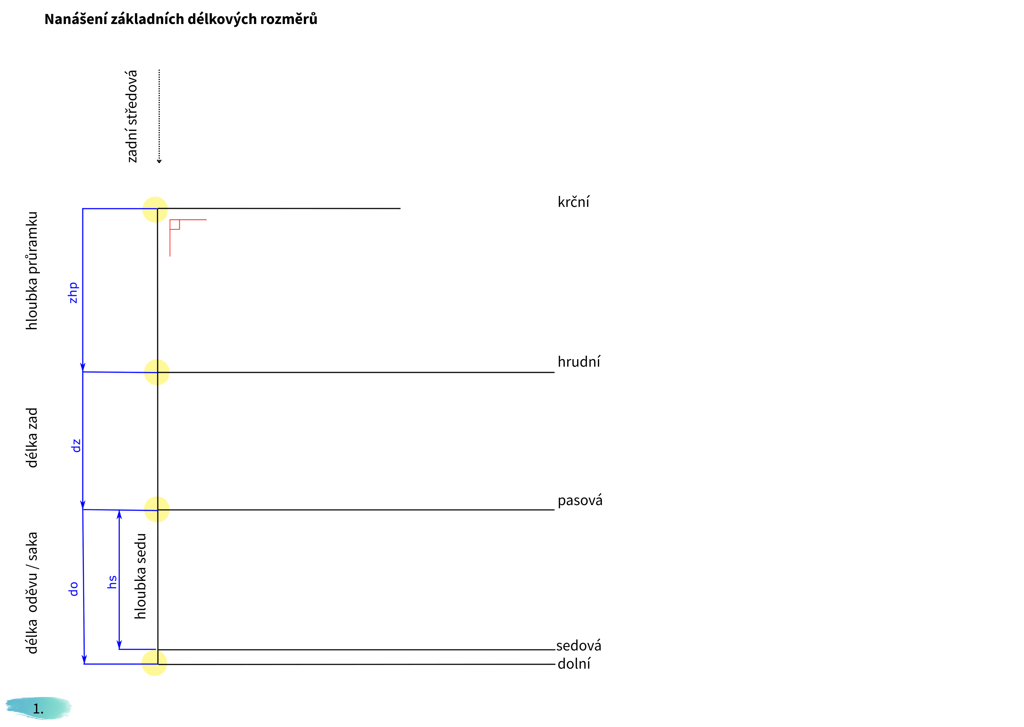 Konstrukce střihu dámského saka 1